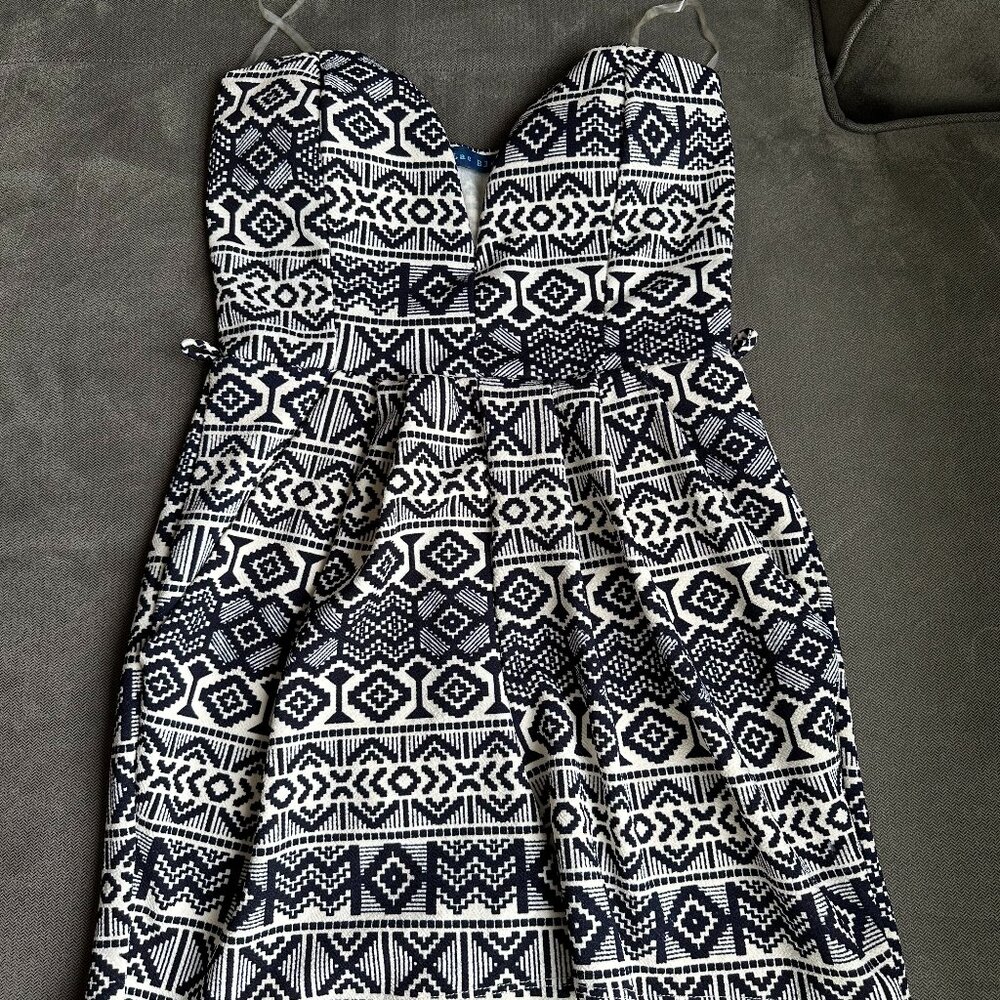 LAC Bleu Romper, Small (Blue and White)